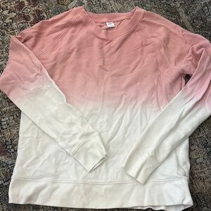 Old Navy Pink and White Crew Neck Sweater